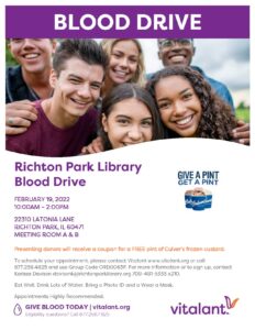 Blood Drive Flyer with picture of happy people