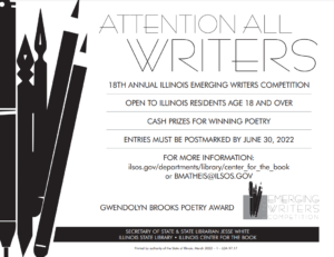 Flyer for the 18th Annual Emerging Writers Competition